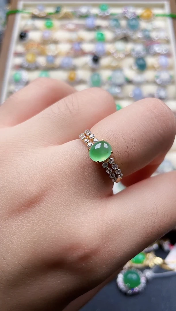 银S925镶嵌戒指翡翠46