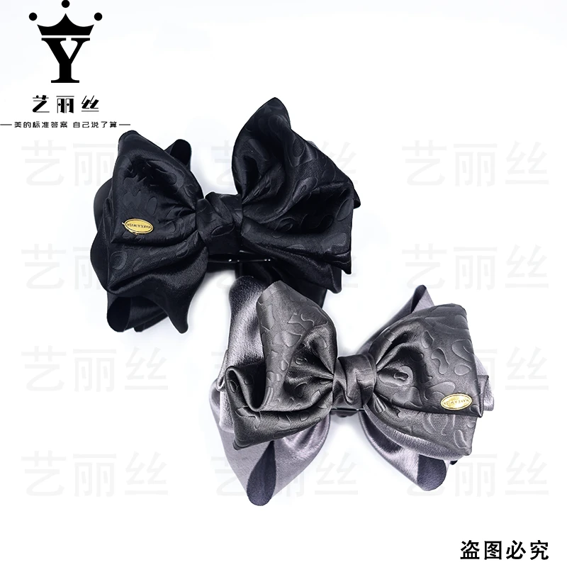 艺丽丝赫本王妃 [丽江] 高级轻奢气质百搭蝴蝶结8cm丸子夹 YL1371