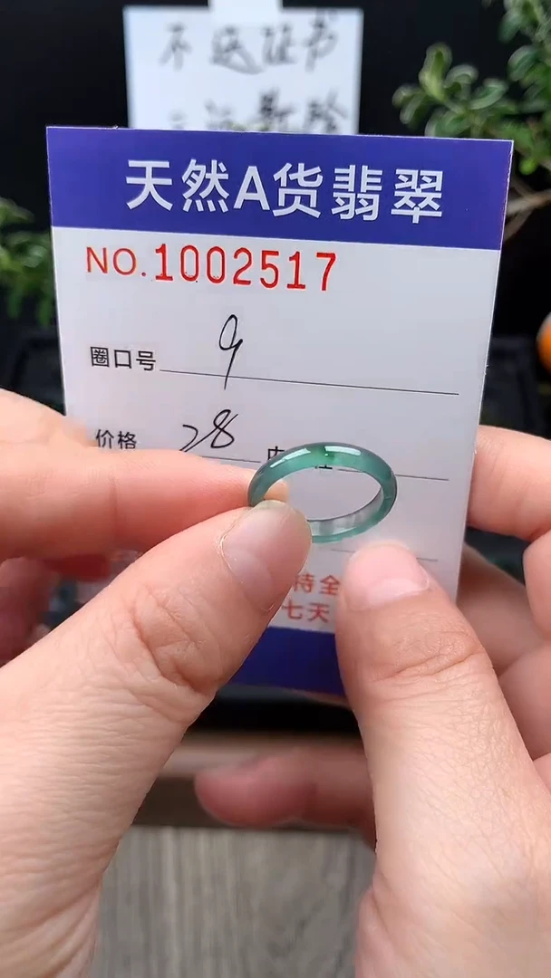 未镶嵌戒指翡翠9#