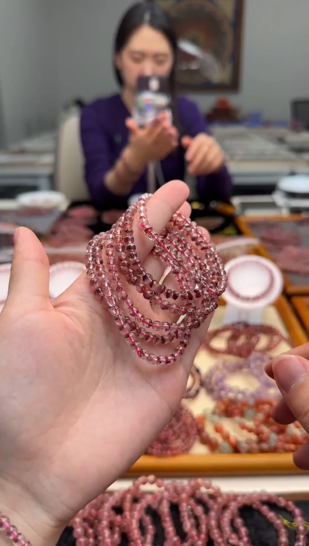 未镶嵌手串水晶聚宝盆金草莓 多样性发一