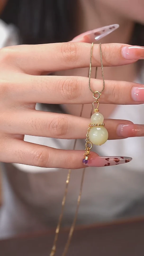 颈饰银S925镶嵌和田玉KT25091223