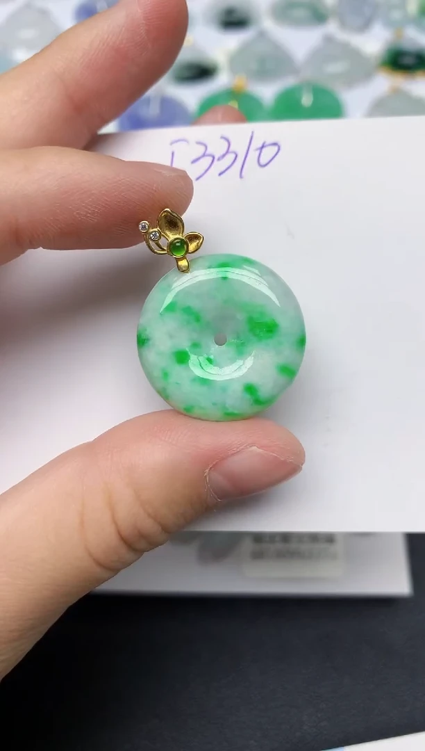 颈饰未镶嵌翡翠天然缅甸A货翡翠百元以上9元证书费自理