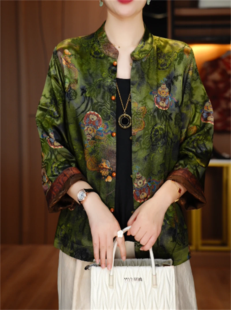 诺诗 新款洋气宽松显瘦优雅轻奢气质提花百搭小衫V25C365