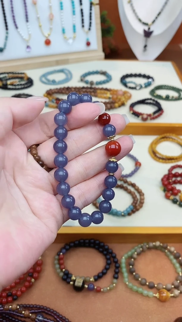 手链未镶嵌和田玉08烟紫单圈