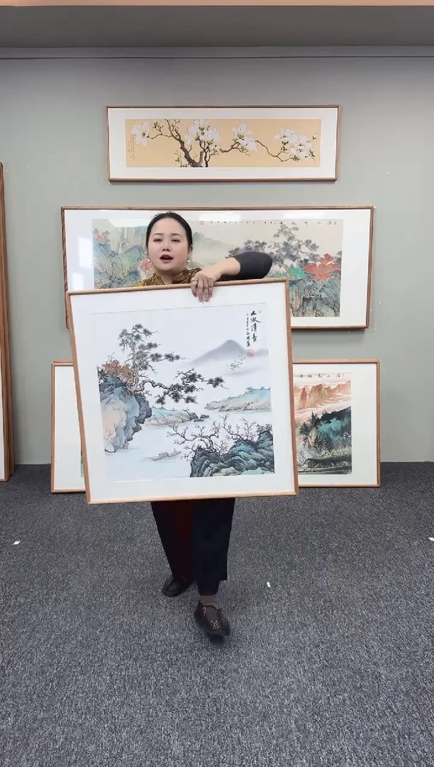 国画山水清音80*80