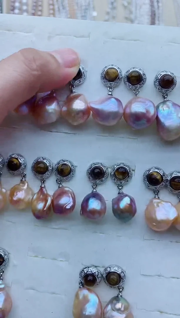 未镶嵌耳饰淡水珍珠耳钉多样性发其一