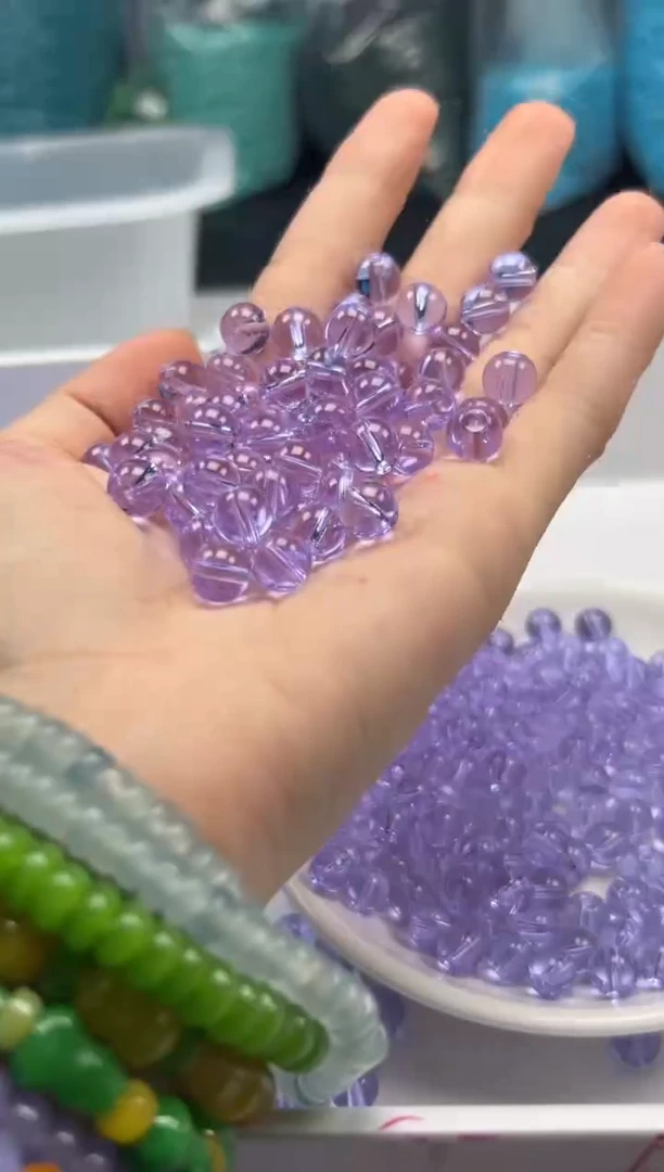 未镶嵌颈饰水晶w1654玻利维亚紫水晶8mm*25颗