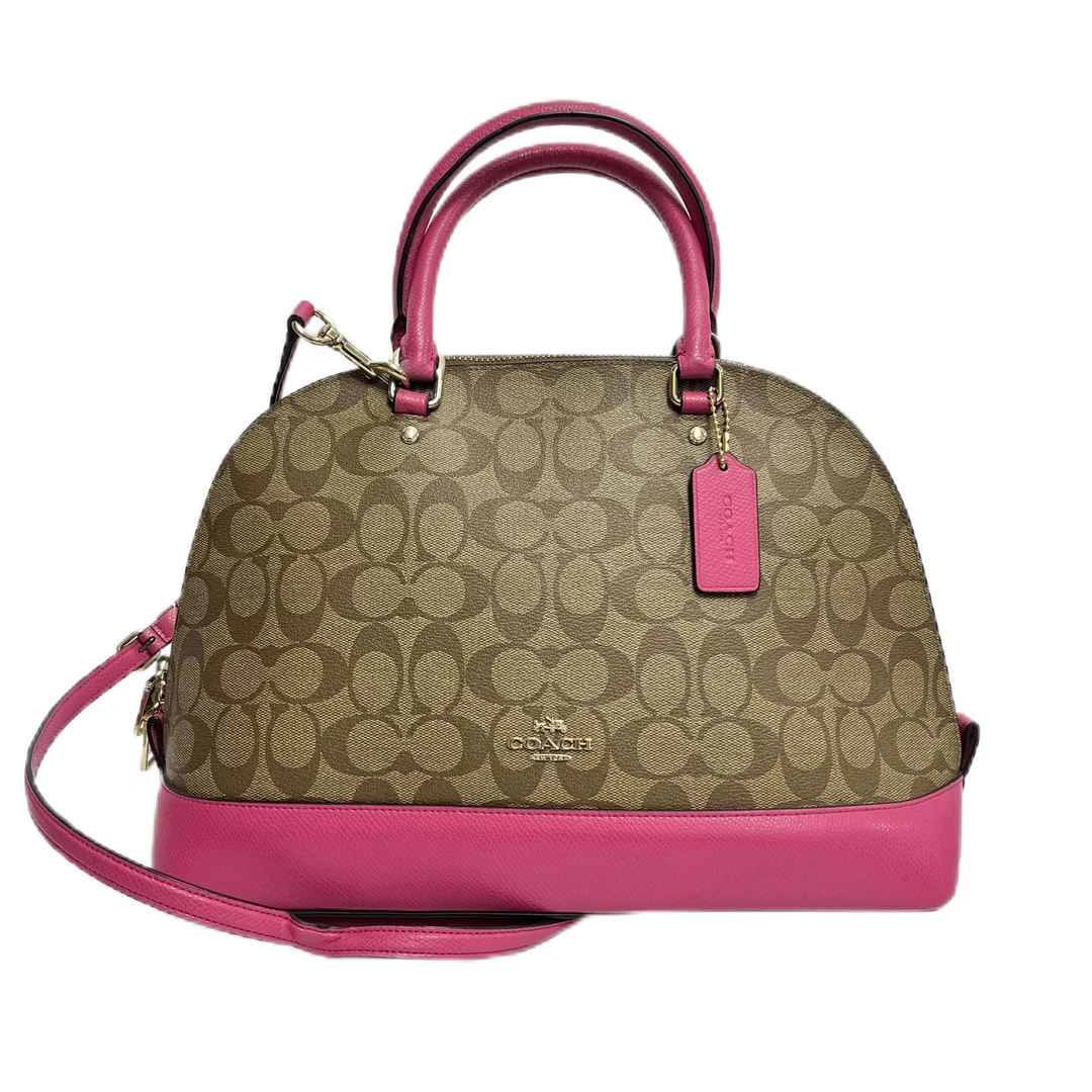 95新 COACH/蔻驰 经典老花PVC单肩手提斜挎贝壳包 SH-3503-A-