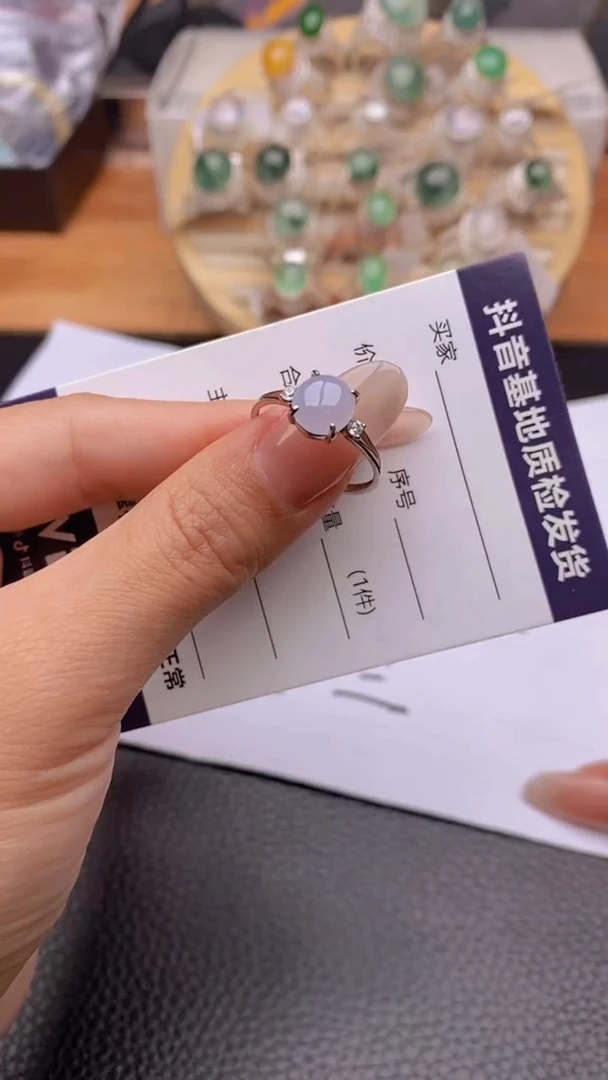 银S925镶嵌戒指翡翠1