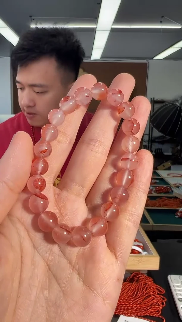 未镶嵌手链南红玛瑙A20冰飘南红手串8mm+