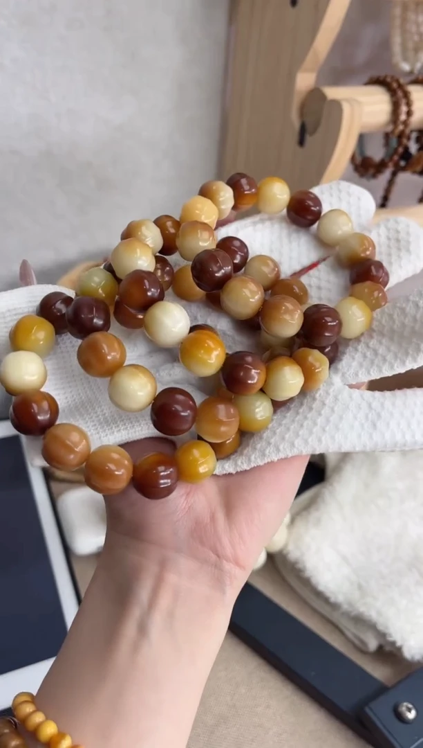 【闪购商品】菩提根/象牙果手串M605玉化话梅花皮鲨鱼背14mm