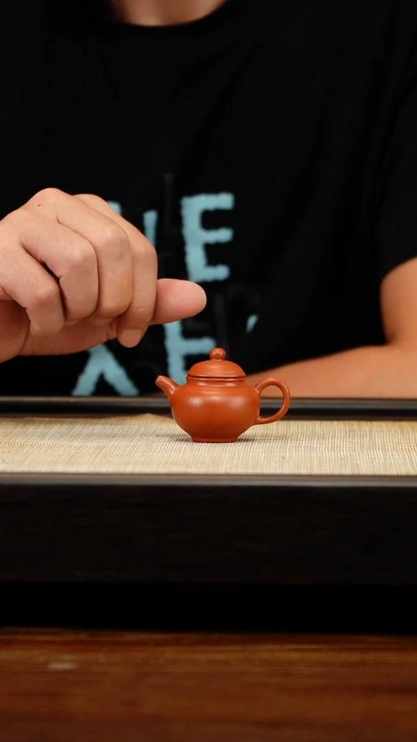 茶壶紫砂朱泥把把壶