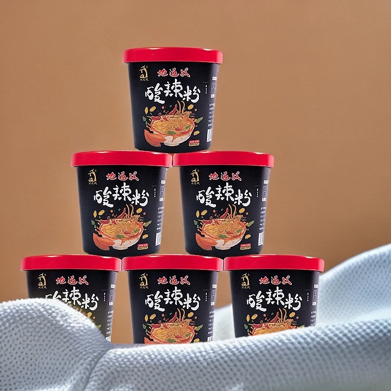 地道战酸辣粉6桶装红薯粉条速食米线食品夜宵冲泡方便