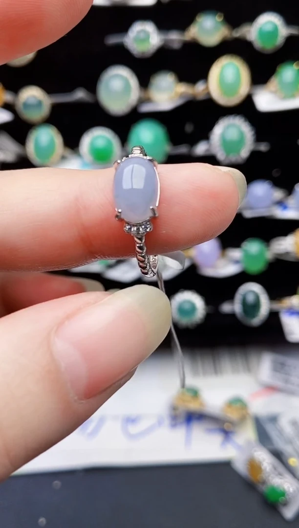 颈饰银S925镶嵌翡翠7055