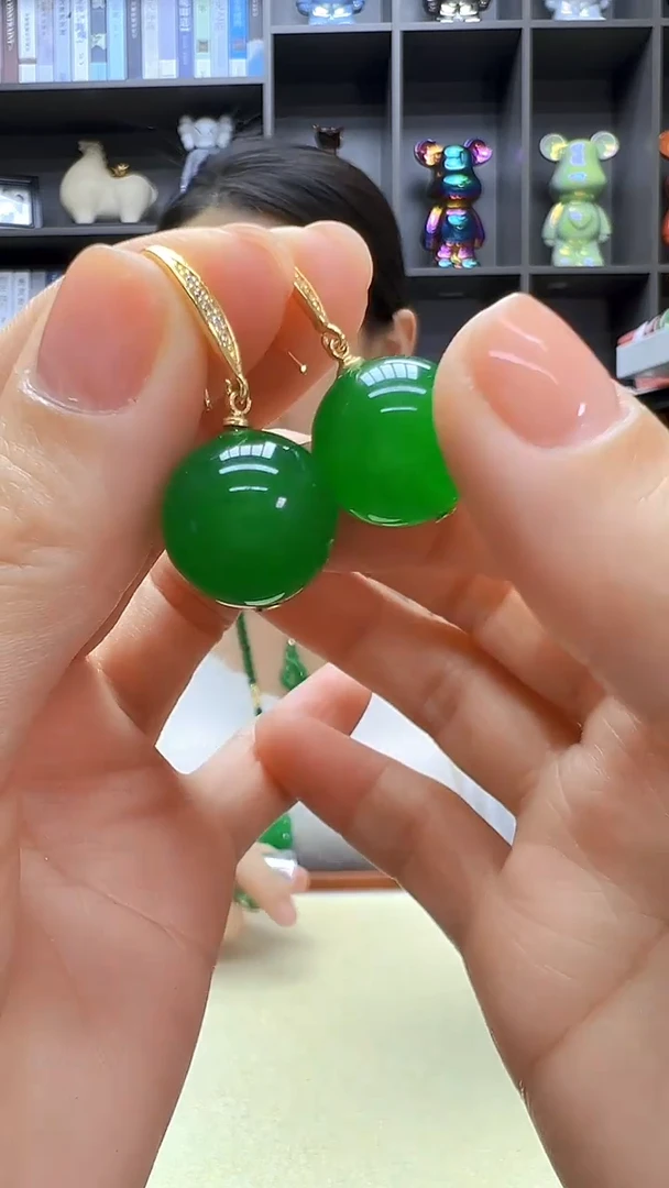 翡翠14K金镶嵌颈饰丹丹diy劲饰