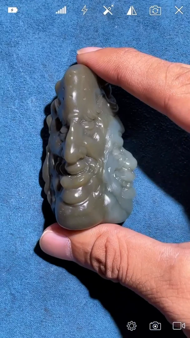 和田玉未镶嵌把件DQ  怪罗汉 把件 唐老师作品
