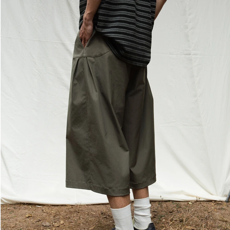 25SS 夏季户外轻便七分裤男 日系纯色简约休闲日系宽松短裤