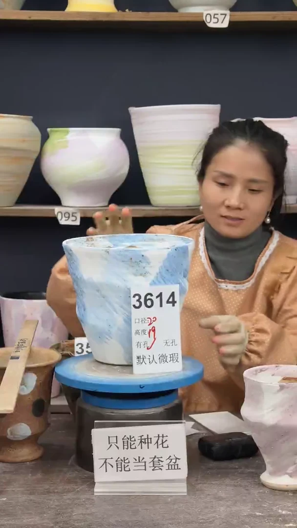景德镇花盆默认微瑕3614