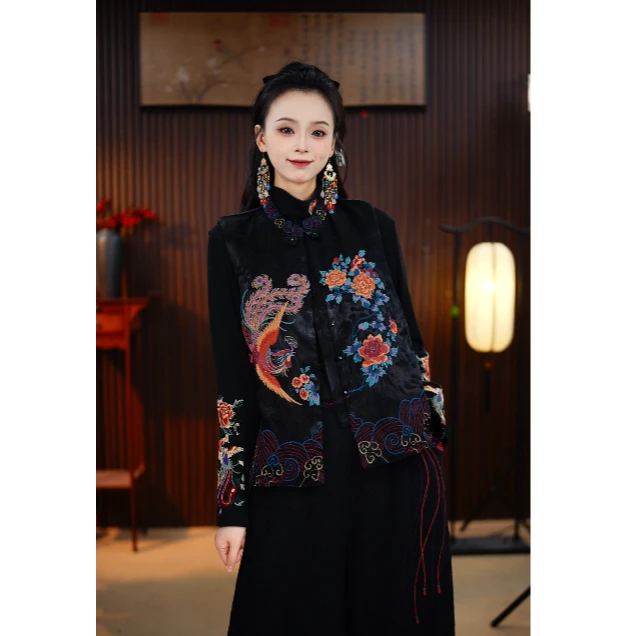 【流惜】小雪高定新中式国风妈妈装加棉马甲