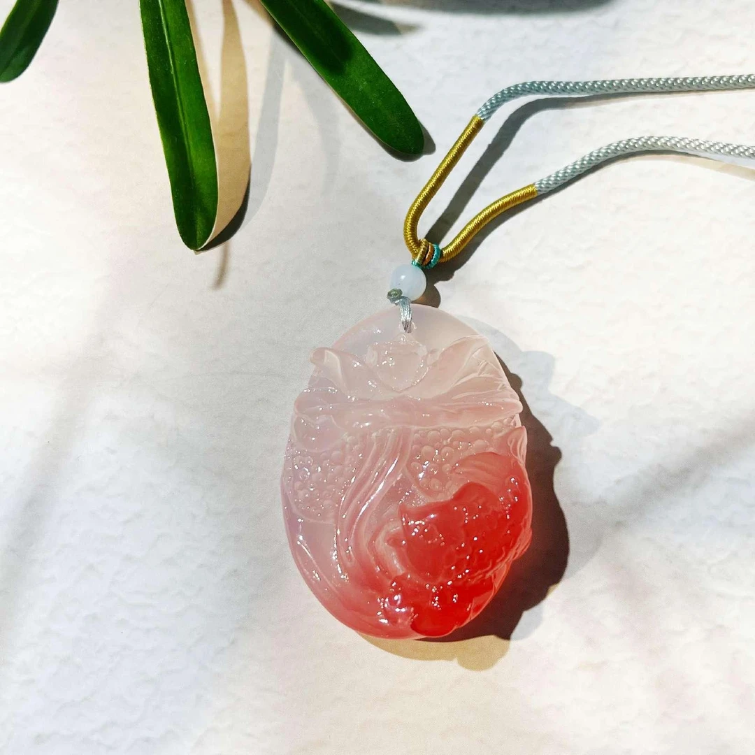 非金属树脂吊坠 莲年有鱼