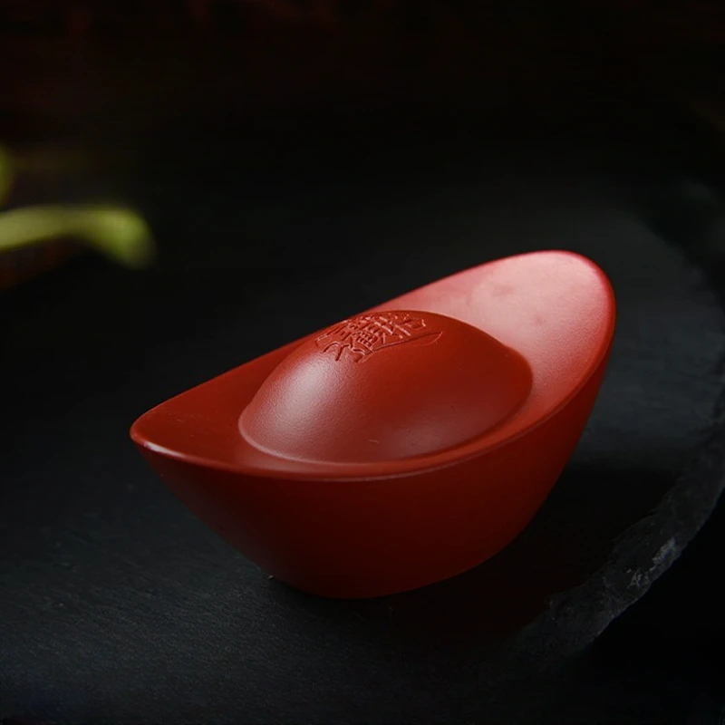 含辰砂工艺品朱砂元宝摆件 备注-1015052