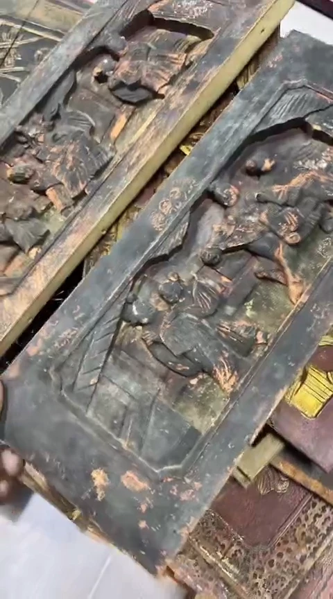 【闪购商品】香榧木一对孤品木雕50