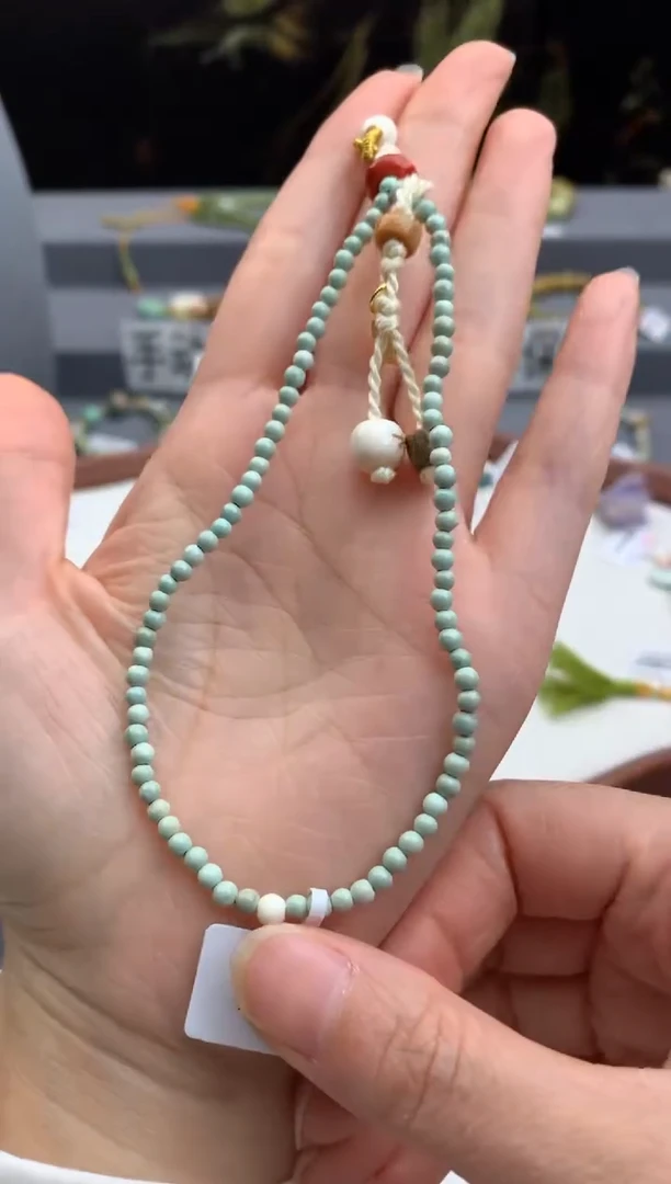未镶嵌绿松石手机链茜.Q227