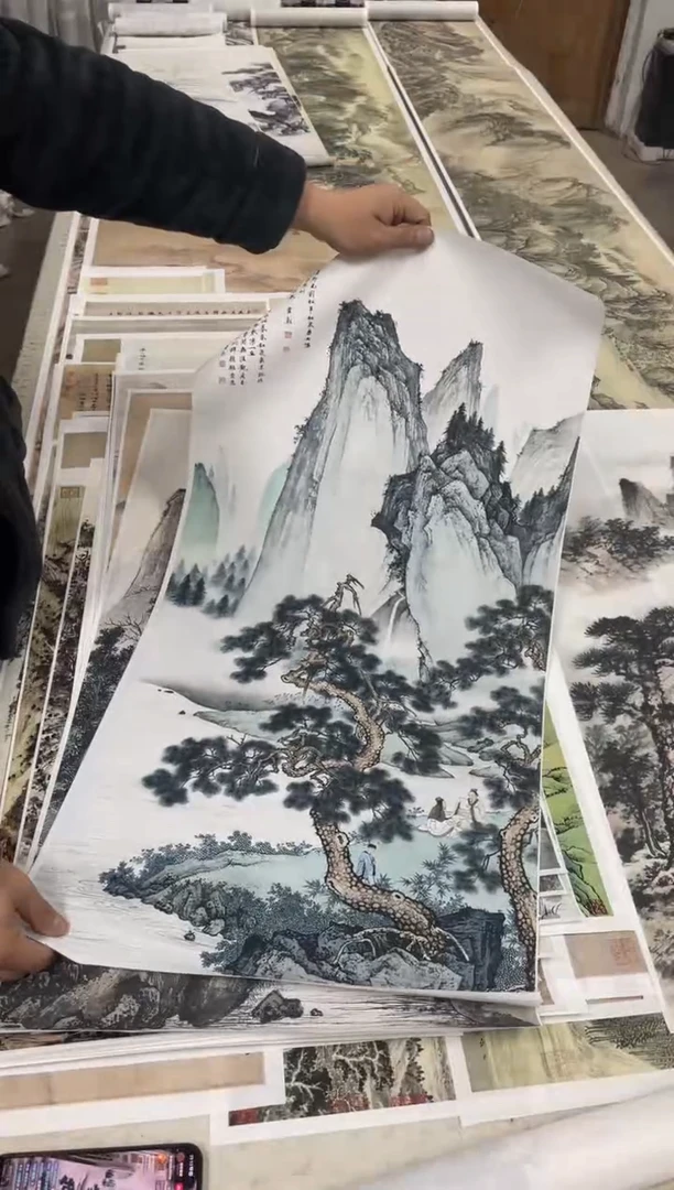 33陈少梅山水 微喷复刻