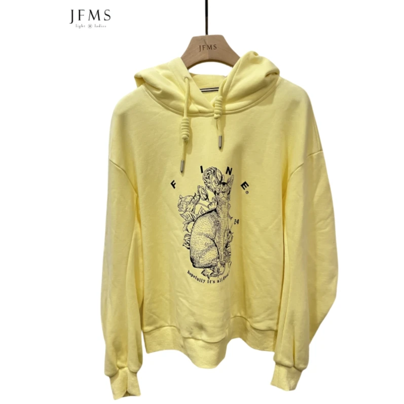 设计感一百棉泡芙卫衣W053