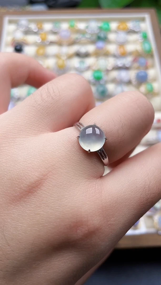 银S925镶嵌戒指翡翠33