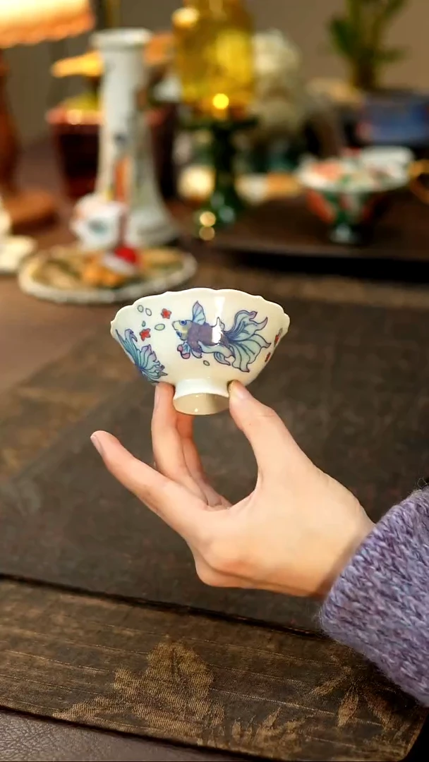 景德镇陶瓷杯碗柴烧多人