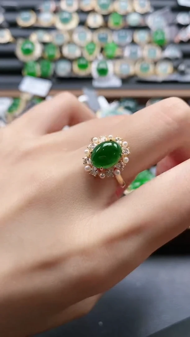 【闪购商品】翡翠戒指银S925镶嵌51511