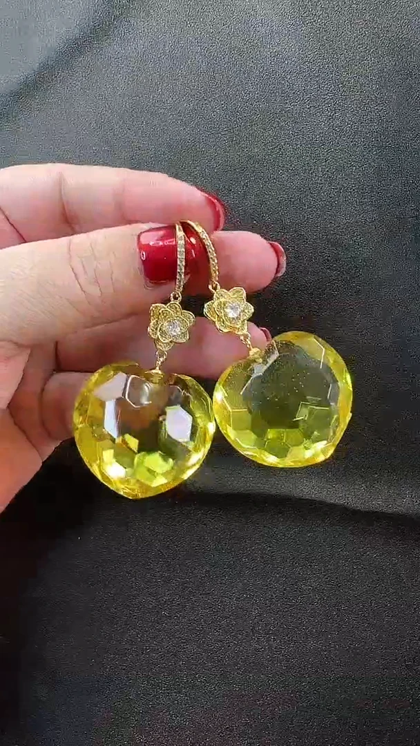 未镶嵌琥珀耳饰耳环