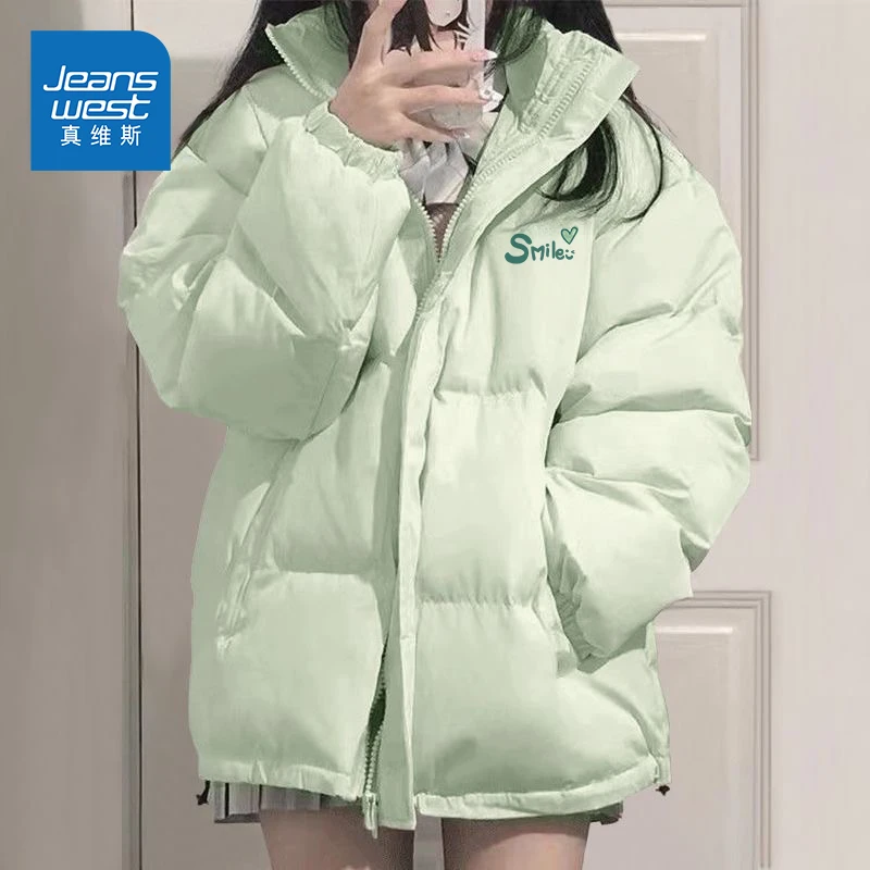 真维斯冬季外套女2025新款加绒加厚立领棉服小个子御寒保暖冬装
