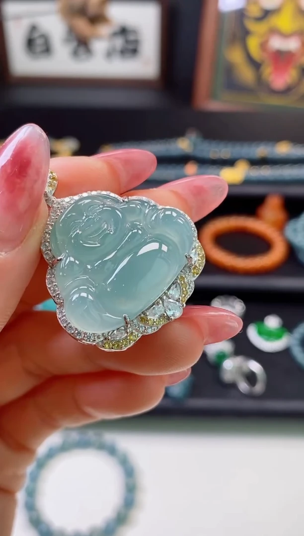 【闪购商品】翡翠颈饰银S925镶嵌0481549700