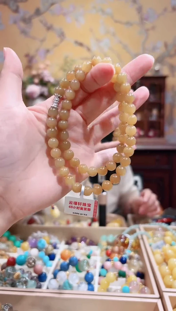 颈饰银S925镶嵌和田玉（糖玉）新疆和田玉，糖玉万能链