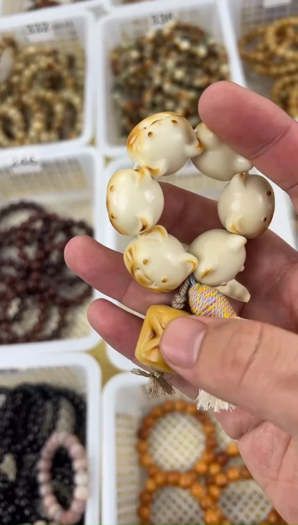 手串菩提根/象牙果猫猫头手捻牙果
