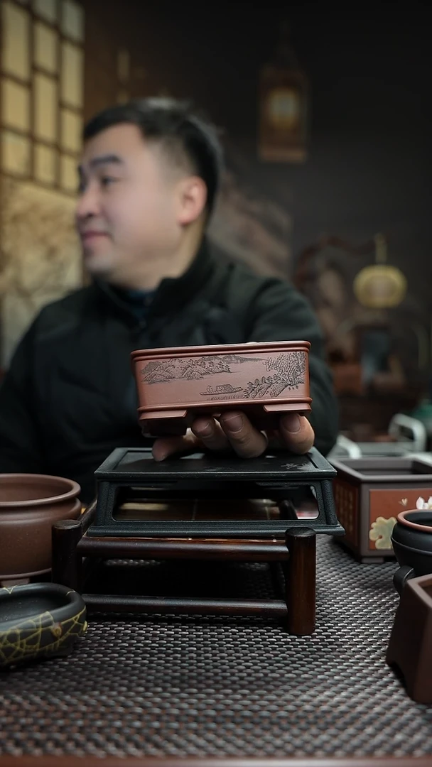 紫砂花盆今*長木軒精品紫砂