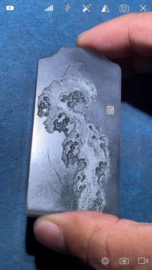 未镶嵌和田玉把件BH   青花神鸟