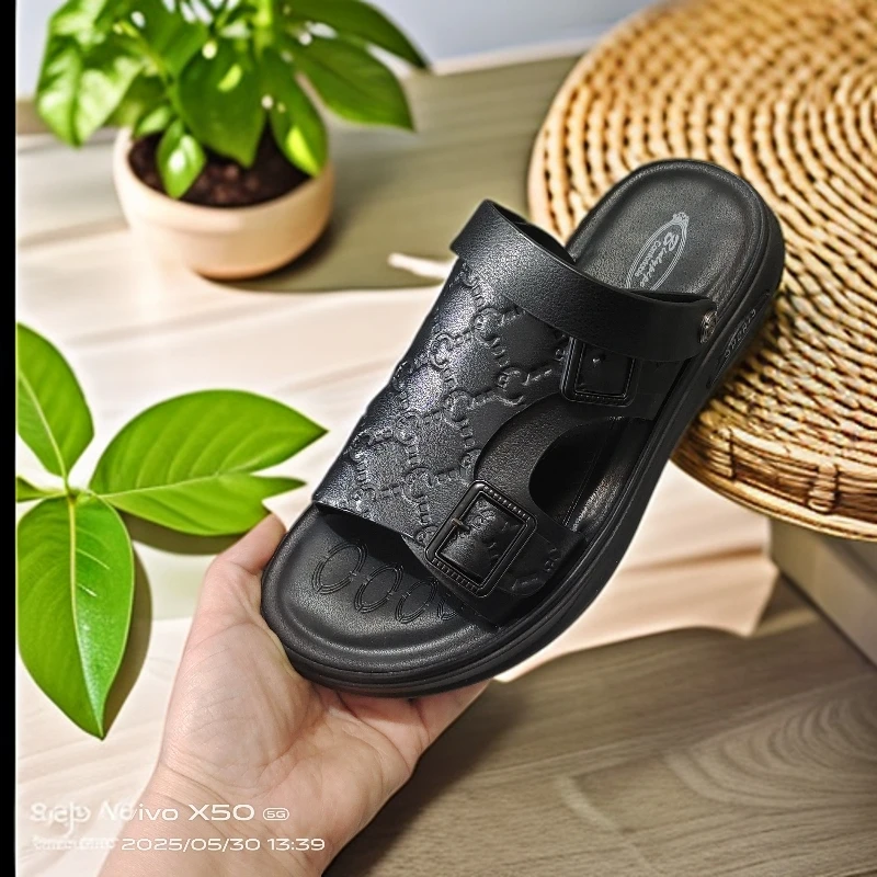 1837-1休闲225青春潮流沙滩鞋套筒潮流厚底男款休闲风减震透气25