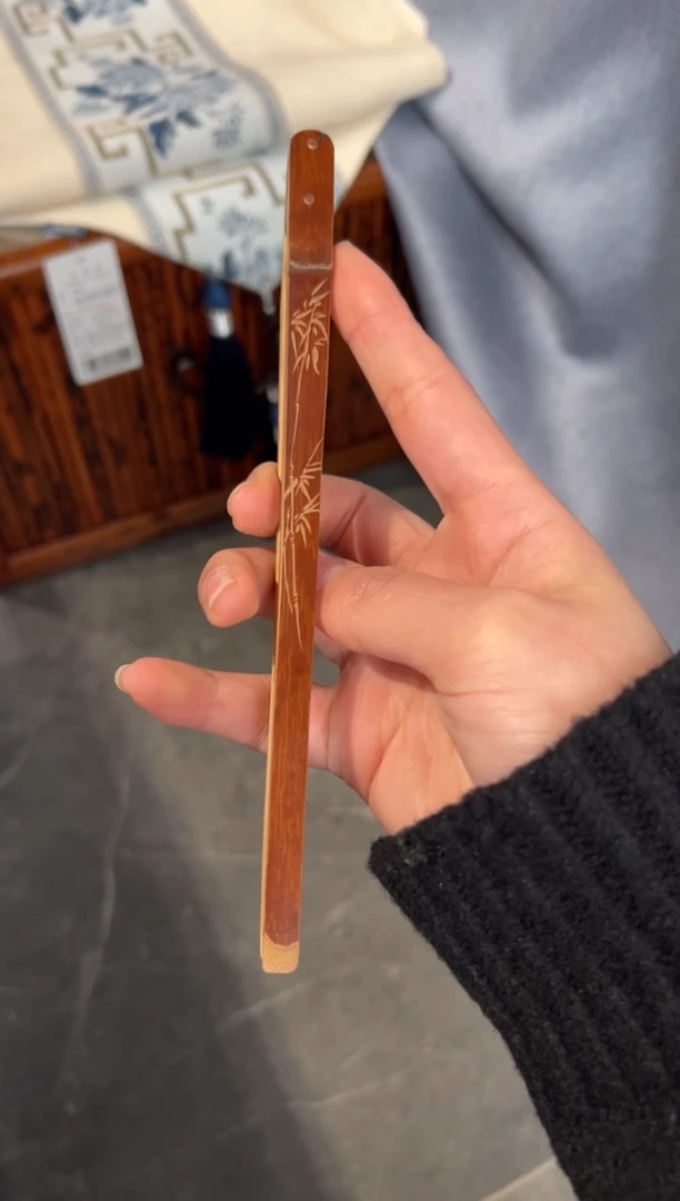 【闪购商品】扇子拆房老料手工雕刻茶夹