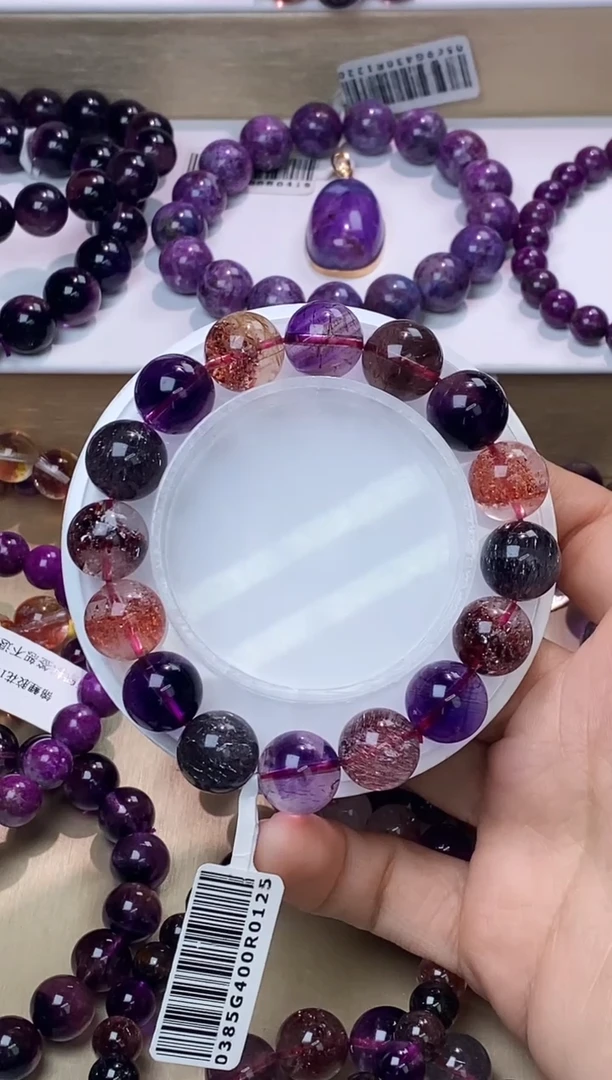 【闪购商品】水晶手链未镶嵌黑加仑超七12m+