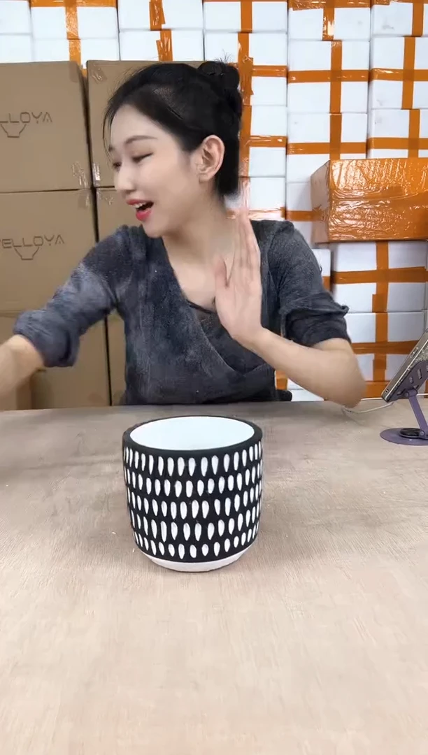 水泥水滴黑白小号13x11