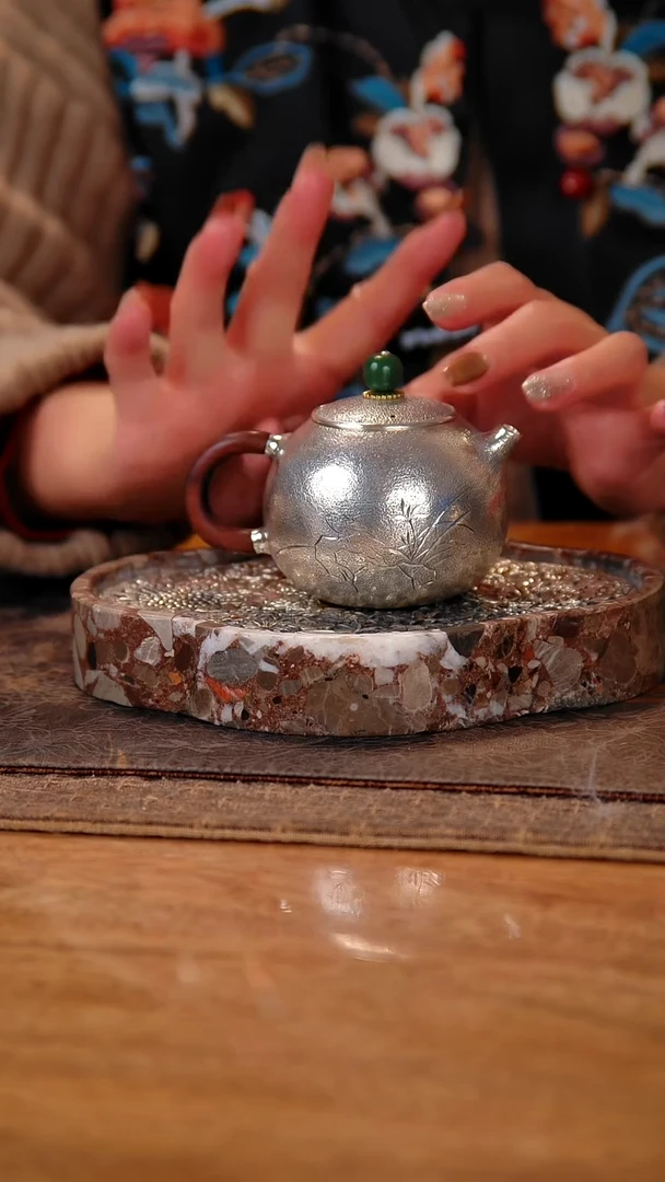 盛唐工坊 足银999 手工泡茶壶西施