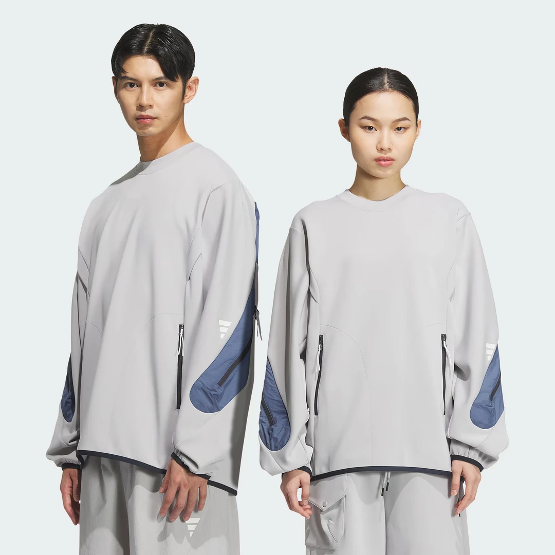 【滔搏联动】Adidas阿迪达斯运动休闲宽松长袖圆领卫衣套头衫JM8628