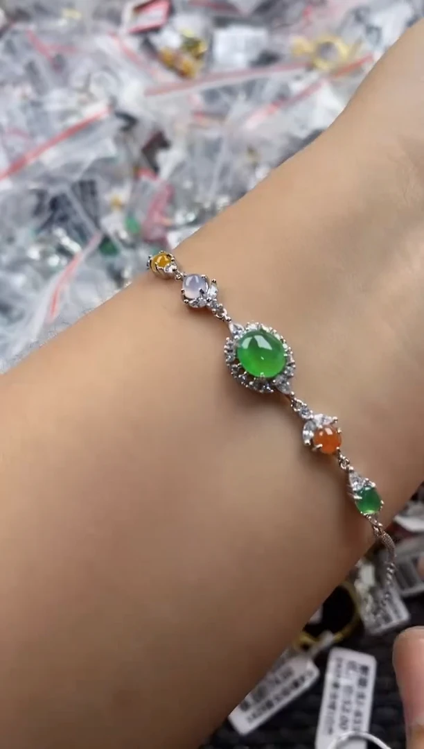 银S925镶嵌戒指翡翠555    9