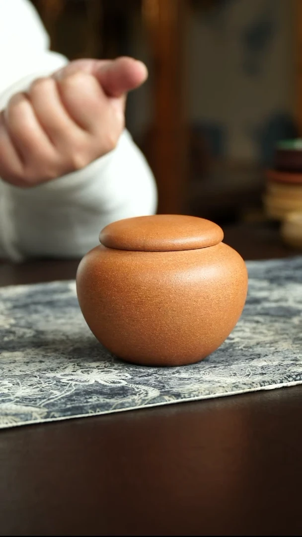茶杯紫砂1号 微瑕特价茶叶罐 宜兴紫砂原矿作品