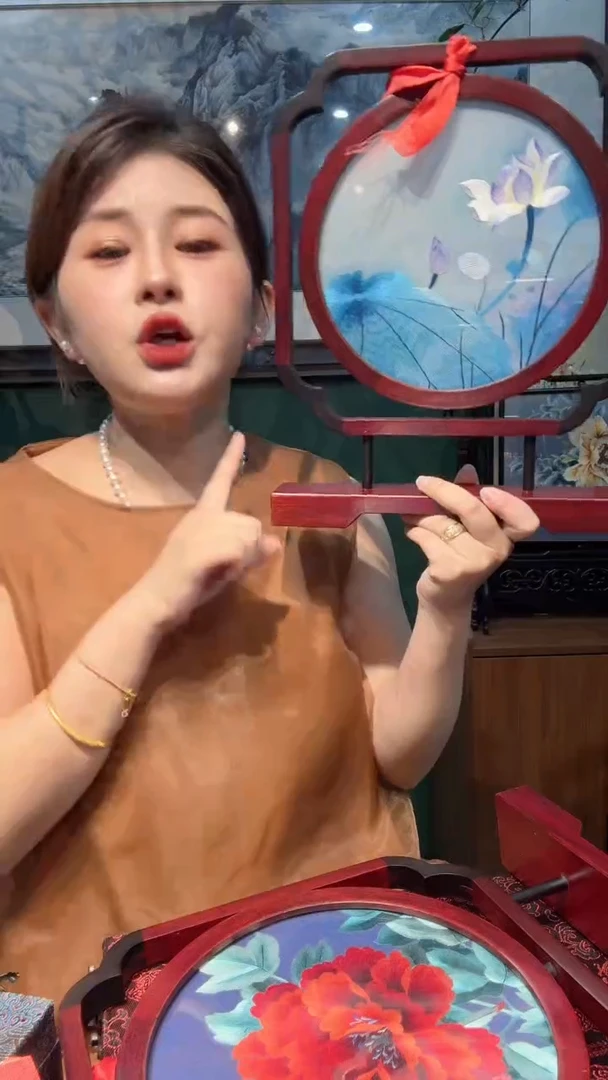 织绣双面绣摆台苏绣