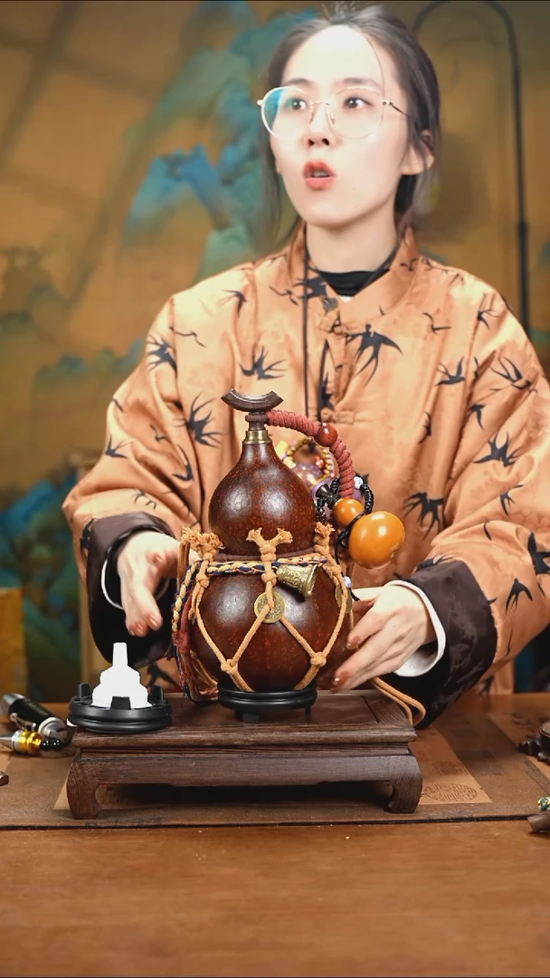 XG076网兜款大漆酒葫芦（现货现发）+小手捏