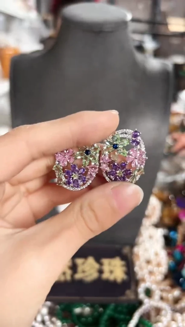 【闪购商品】淡水珍珠珠宝奇石未镶嵌ME耳饰一副